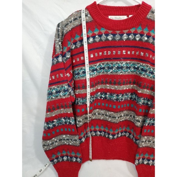 Vintage Le Moda Knitwear Womens Sweater Sz M Wool Blend - Picture 3 of 6